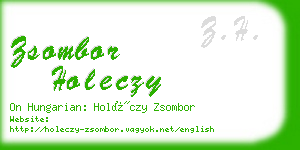 zsombor holeczy business card